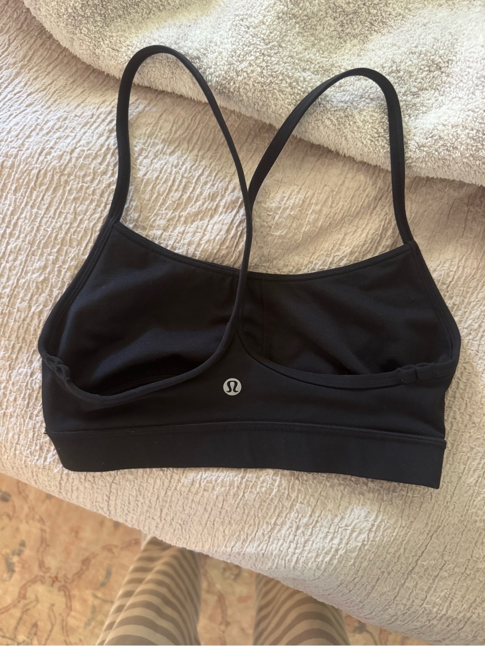 lululemon athletica Black Strappy Sports Bra size 4 worn once